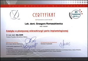 Grzegorz Romaszkiewicz certyfikaty