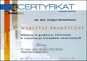 Grzegorz Romaszkiewicz certyfikaty