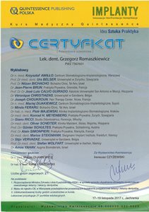 Grzegorz Romaszkiewicz certyfikaty